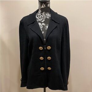 ST. JOHN COLLECTION BY MARIE GRAY BLACK SANTANA BLAZER size 12